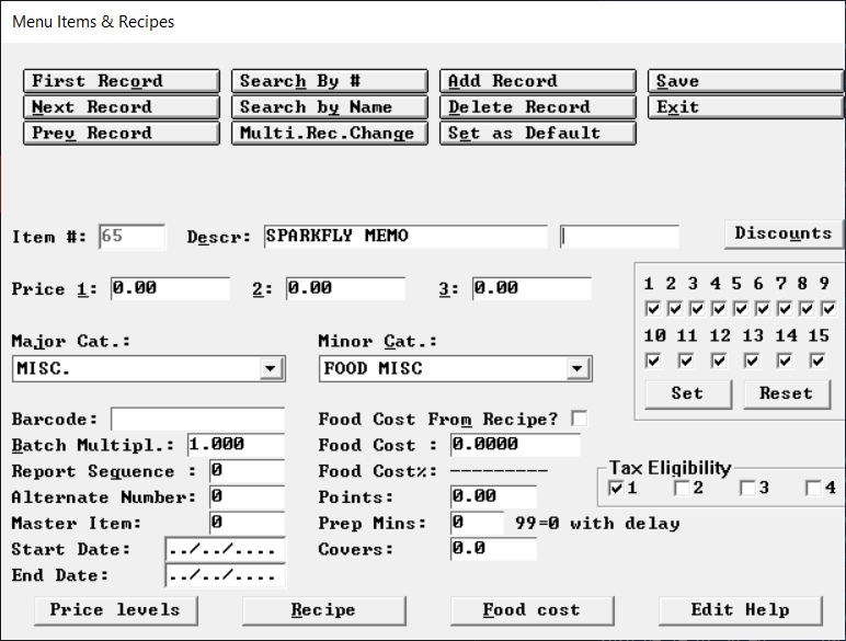 Sparkfly Credential Memo Item